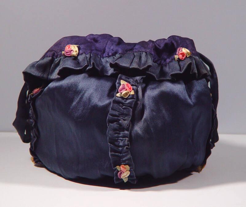 Blue Satin Dolly Bag