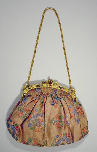 Peach Brocade Evening Bag