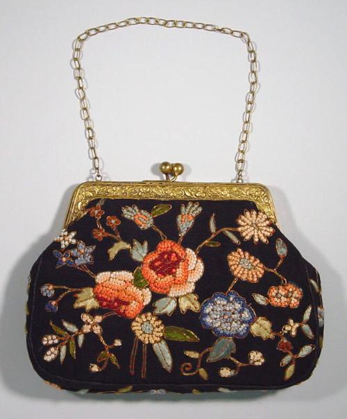 Black Embroidered Evening Bag Works eMuseum