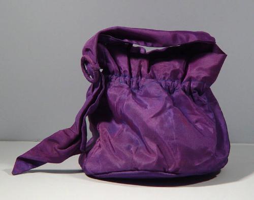 Blue Taffeta Dolly Bag