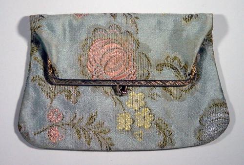 Turquoise Brocade Evening Purse