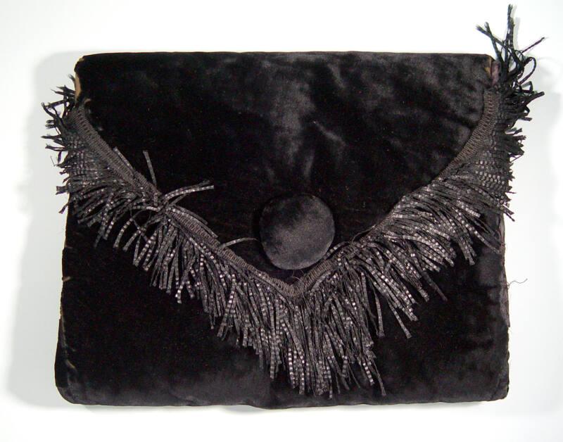 Black Fringed Muff