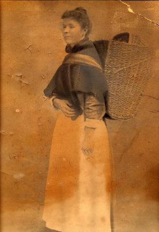Black and white photograph Of Aberdeen Fishwife Christina Lovie Burnett
