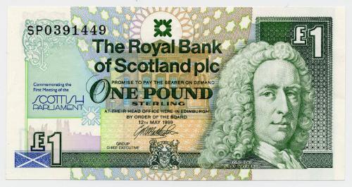 One-pound Note (Scottish Parliament)