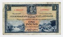 One-pound Note (Clydesdale and North of Scotland)