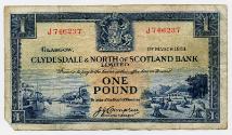 One-pound Note (Clydesdale and North of Scotland)