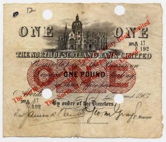 One-pound Note (North of Scotland & Town & County Bank)