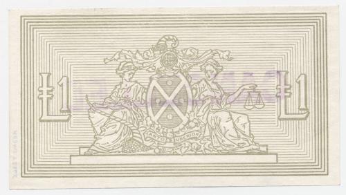 Trial Reverse for One-pound Note (Bank of Scotland)