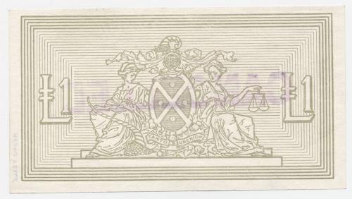 Trial Reverse for One-pound Note (Bank of Scotland)