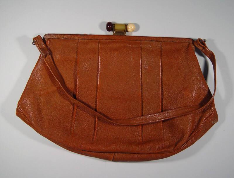 Tan Imitation Leather Handbag