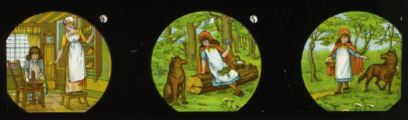 Lantern Slide/Strip; Red Riding Hood
