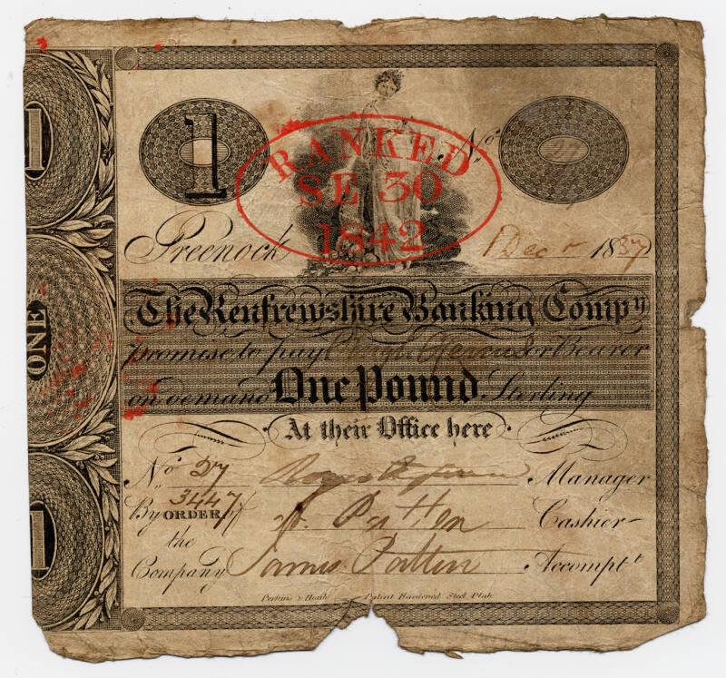 One-pound Note (Renfrewshire)
