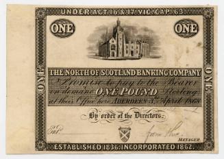 One-pound Note (Printer's Proof: North of Scotland Bank)