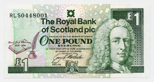 One-pound Note (Royal Bank : R.L. Stevenson Commemorative)