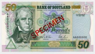 Fifty-pound Note (Specimen: Bank of Scotland)