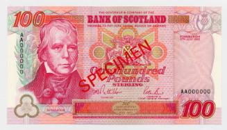 Hundred-pound Note (Specimen: Bank of Scotland)