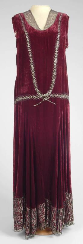 Wine Velvet Evening Dress