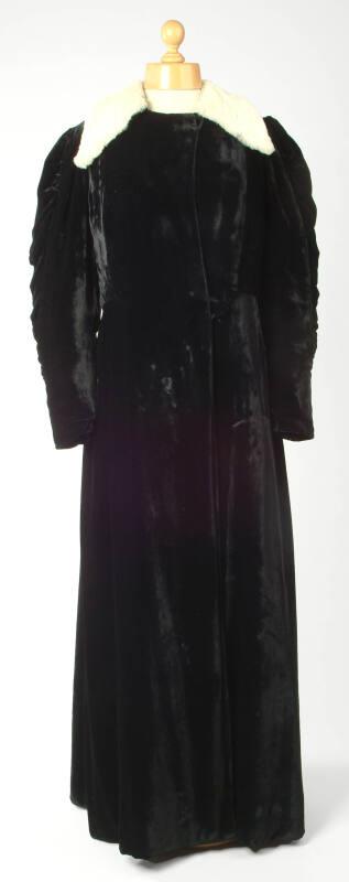 Black Silk Velvet Opera Coat