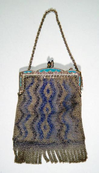 Blue Zig-Zag Mesh Purse