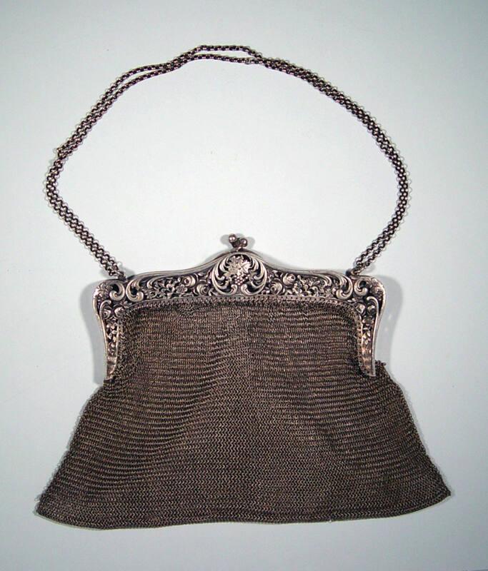 Silver Metal Mesh Bag