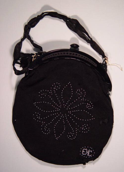 Black Cotton Evening Bag