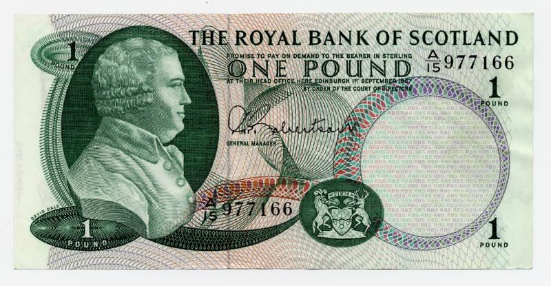 One-pound Note (David Dale Commemorative : Royal Bank)