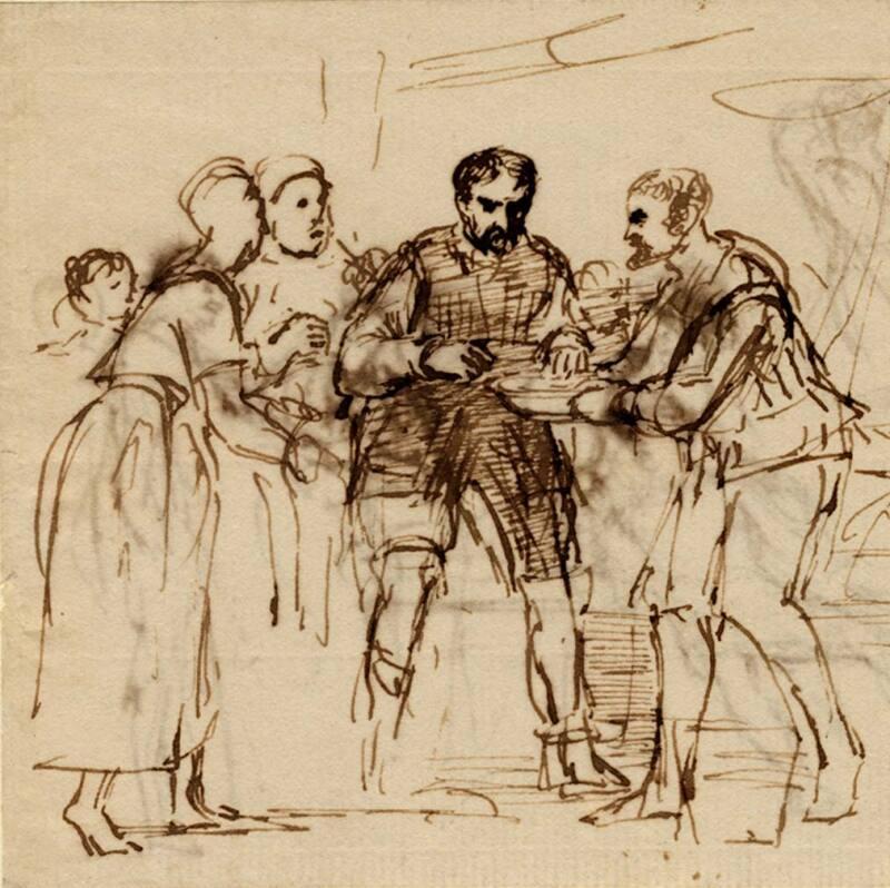 James V And The Miller Of Cramond Brig by Sir David Wilkie RA