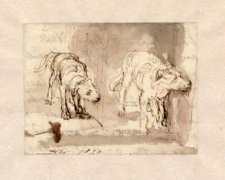 Study Of Dogs by Sir David Wilkie RA