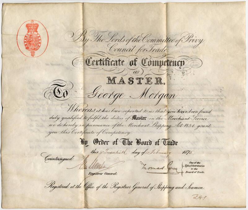Ceritificate of Comptency as Master
