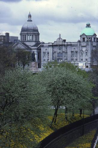 Looking to HMT and St Marks from Union Terrace Gardens