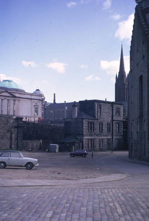 Looking to Schoolhill from Spa Street with Station Building