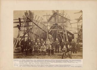 Staff of A. Hall Shipbuilders, in front Of Coulnakyle and Natal Star, under construction