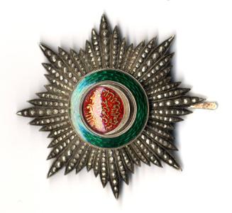 Order of Osmanieh Grand Officer breast star, 2nd class