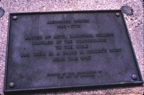 Plaque to Alexander Cruden