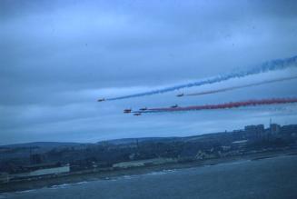 Red Arrows Aerobatic Display Team Over Aberdeen