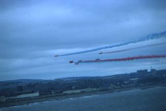 Red Arrows Aerobatic Display Team Over Aberdeen