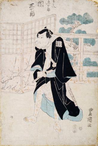 An Actor Holding Two Swords by Toyokuni Ii