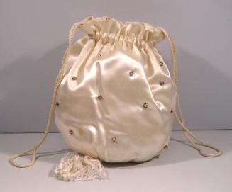 Ivory Satin Evening Bag