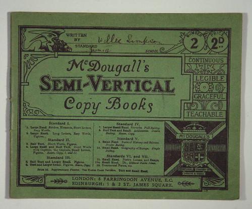 mcdougall's semi vertical copy book