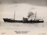 Black and white photograph showing the port side of the trawler Austfirdingur