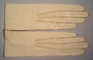 Pair of Long Cream Leather Gloves