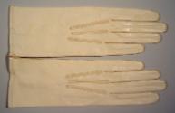 Pair of Long Cream Leather Gloves