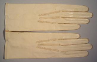 Pair of Long Cream Leather Gloves