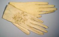 Leather Embroidered Gloves