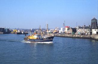 unidentified trawler in Aberdeen harbour