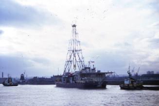 drillship Glomar V in Aberdeen harbour