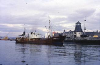 showing the trawler Mount Everest in Aberdeen harbour