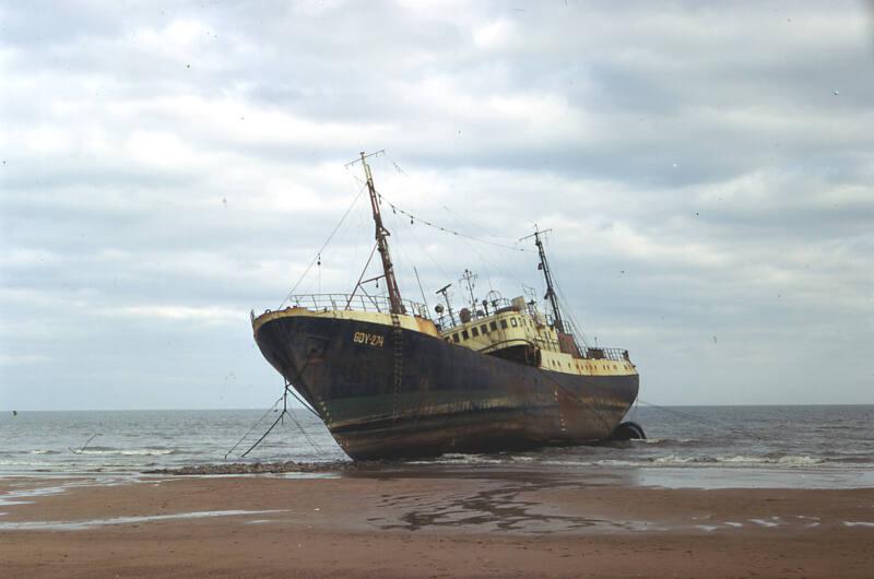 Polish trawler Nurzec ashore at Murcar