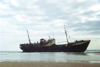 Polish trawler Nurzec ashore at Murcar