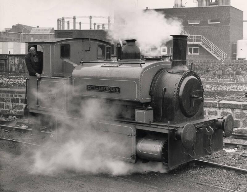 Driver Jock Fairweather in Gasworks Locomotive City of Aberdeen